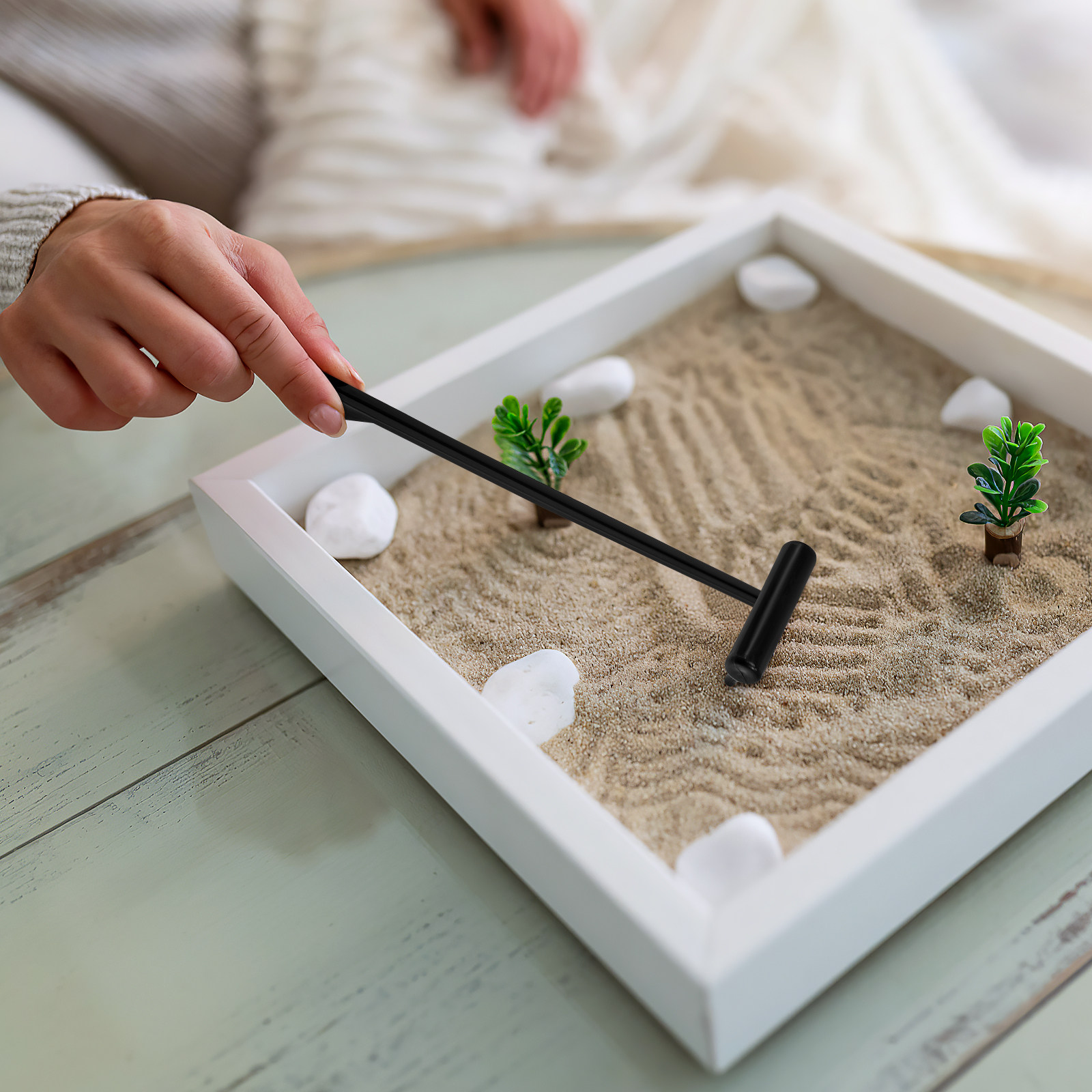 Gardening Tools Kit For Home Garden - 6Pcs Mini Zen Garden Rake Set