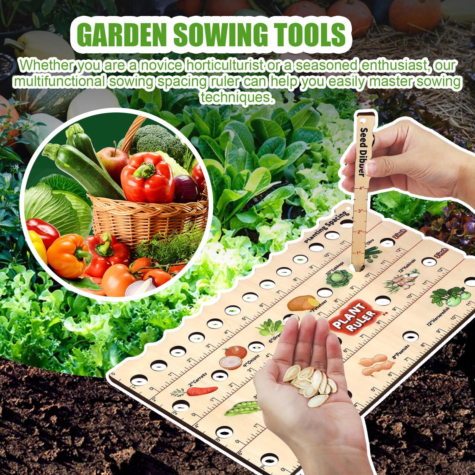 Wooden Plant Spacing Ruler Gar - Gardening Tools For Beginners reseña y precio