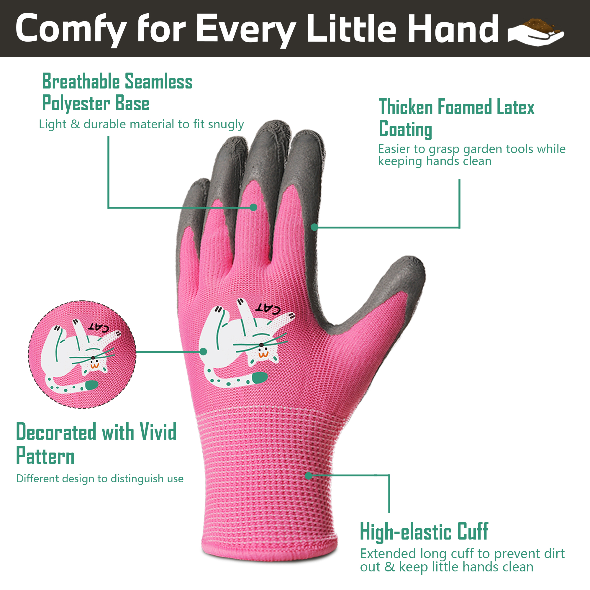 4 Pairs Kids Gardening Gloves  - Gardening Tools For Beginners reseña y precio