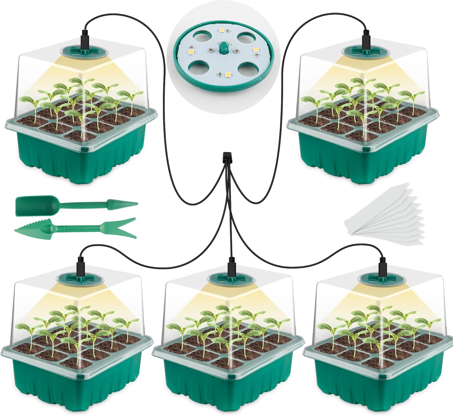 Seed Starter Tray with Grow Li - Seed Starter Trays reseña y precio