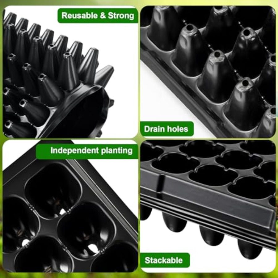 Pack 200 Cell Seedling Trays S - Seed Starter Trays reseña y precio