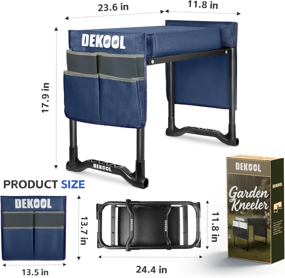 Garden Kneeler and Seat with 3 - Gardening Tools Bag reseña y precio
