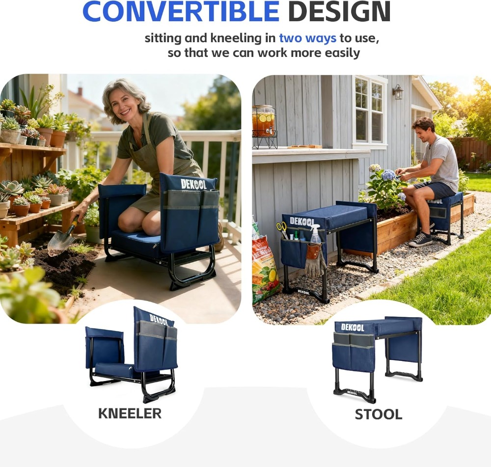 Garden Kneeler and Seat with 3 - Gardening Tools Bag reseña y precio