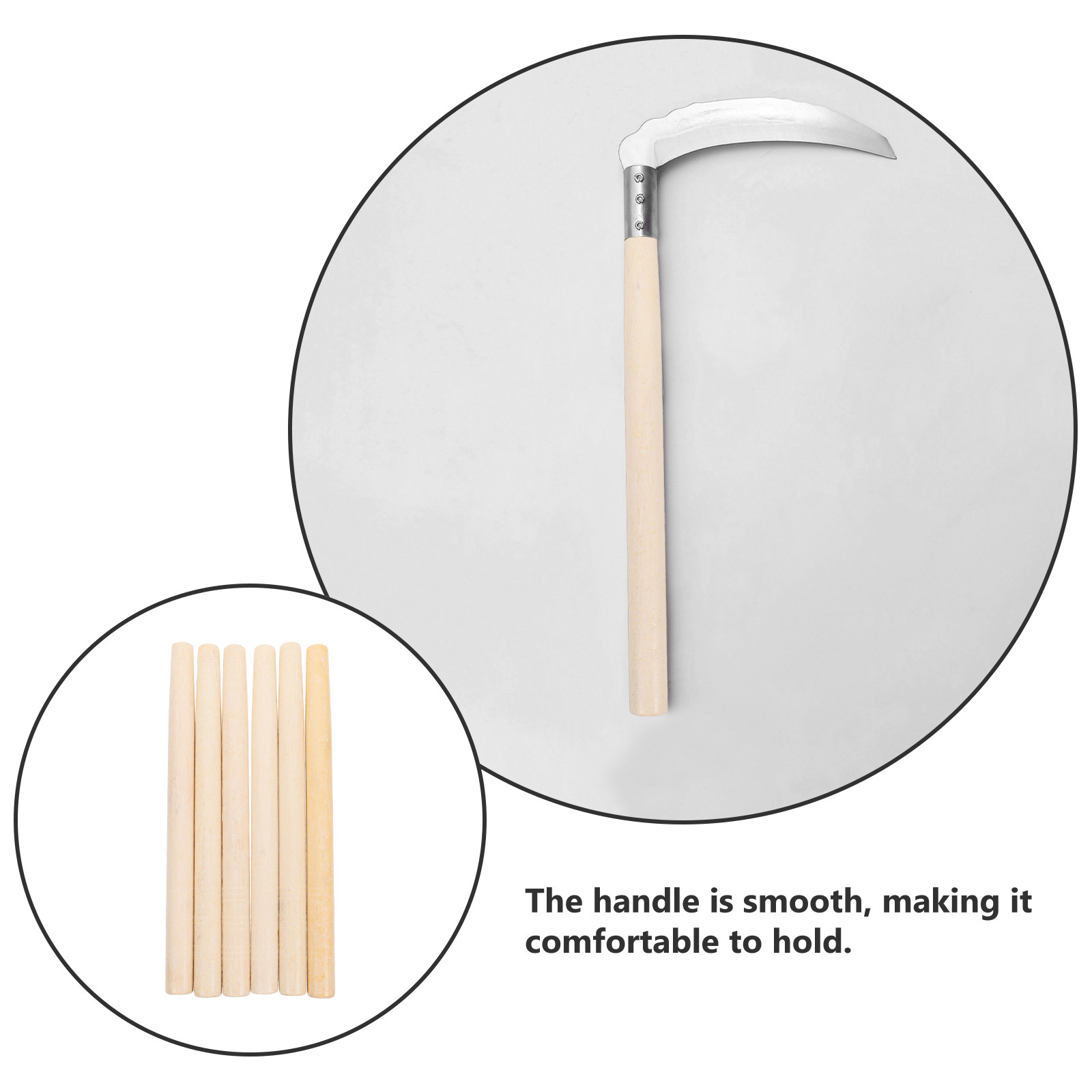 6Pcs Replacement Wooden Handle - Gardening Tools Rake reseña y precio