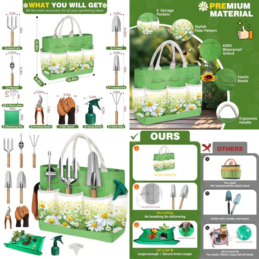 22Pcs Garden Tools Set for Wom - Gardening Tools Mothers Day reseña y precio