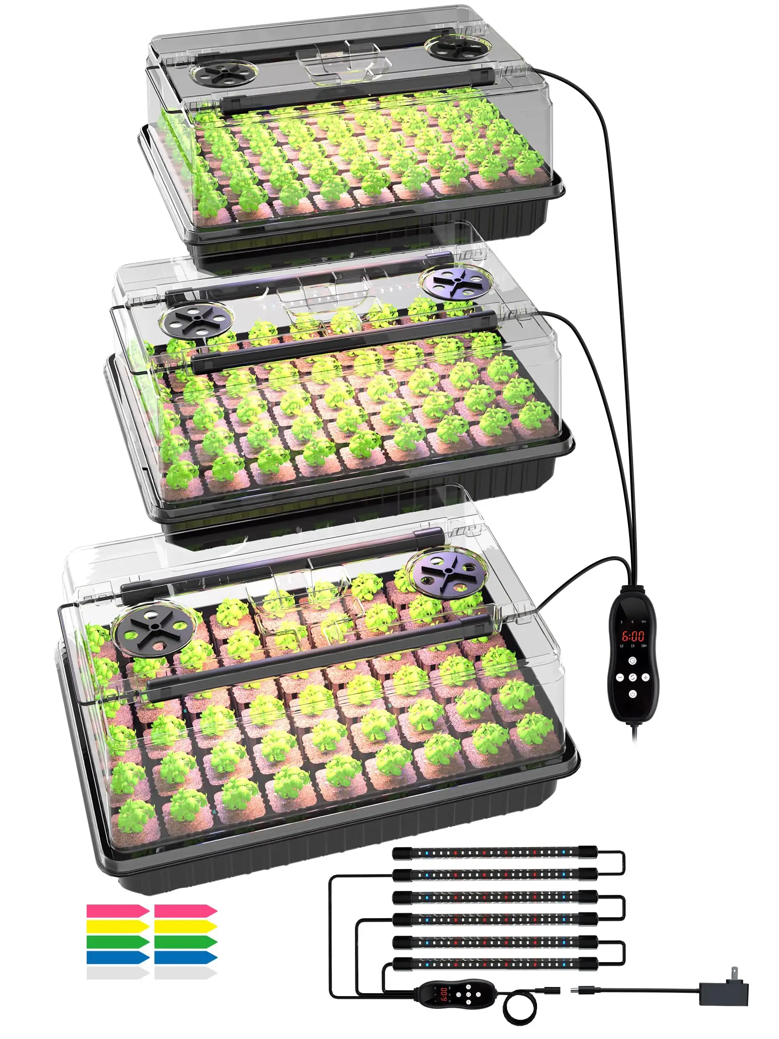 54-Cell Seed Starter Tray With - Seed Starter Trays reseña y precio
