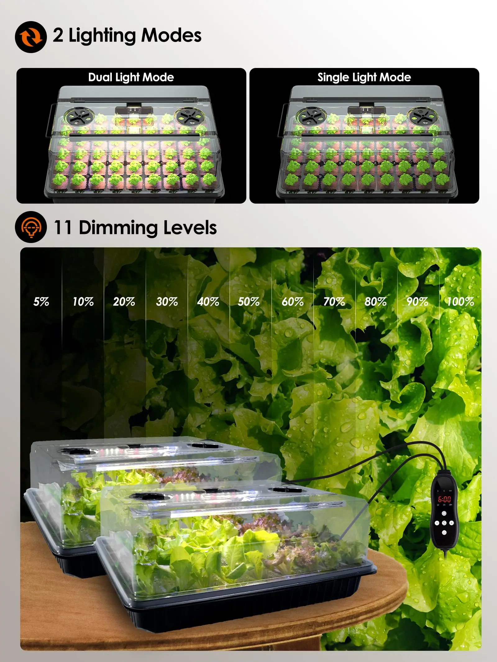 54-Cell Seed Starter Tray With - Seed Starter Trays reseña y precio
