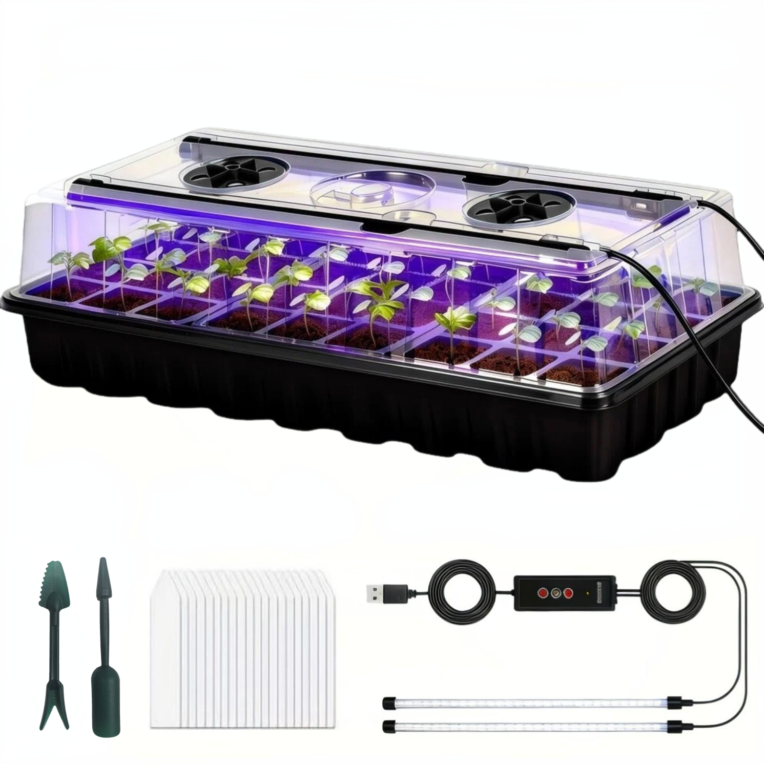 36-Cell Seed Starter Tray W/ G - Seed Starter Trays reseña y precio