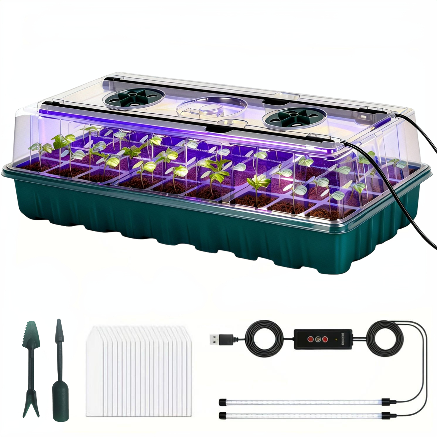 36-Cell Seed Starter Tray W/ G - Seed Starter Trays reseña y precio