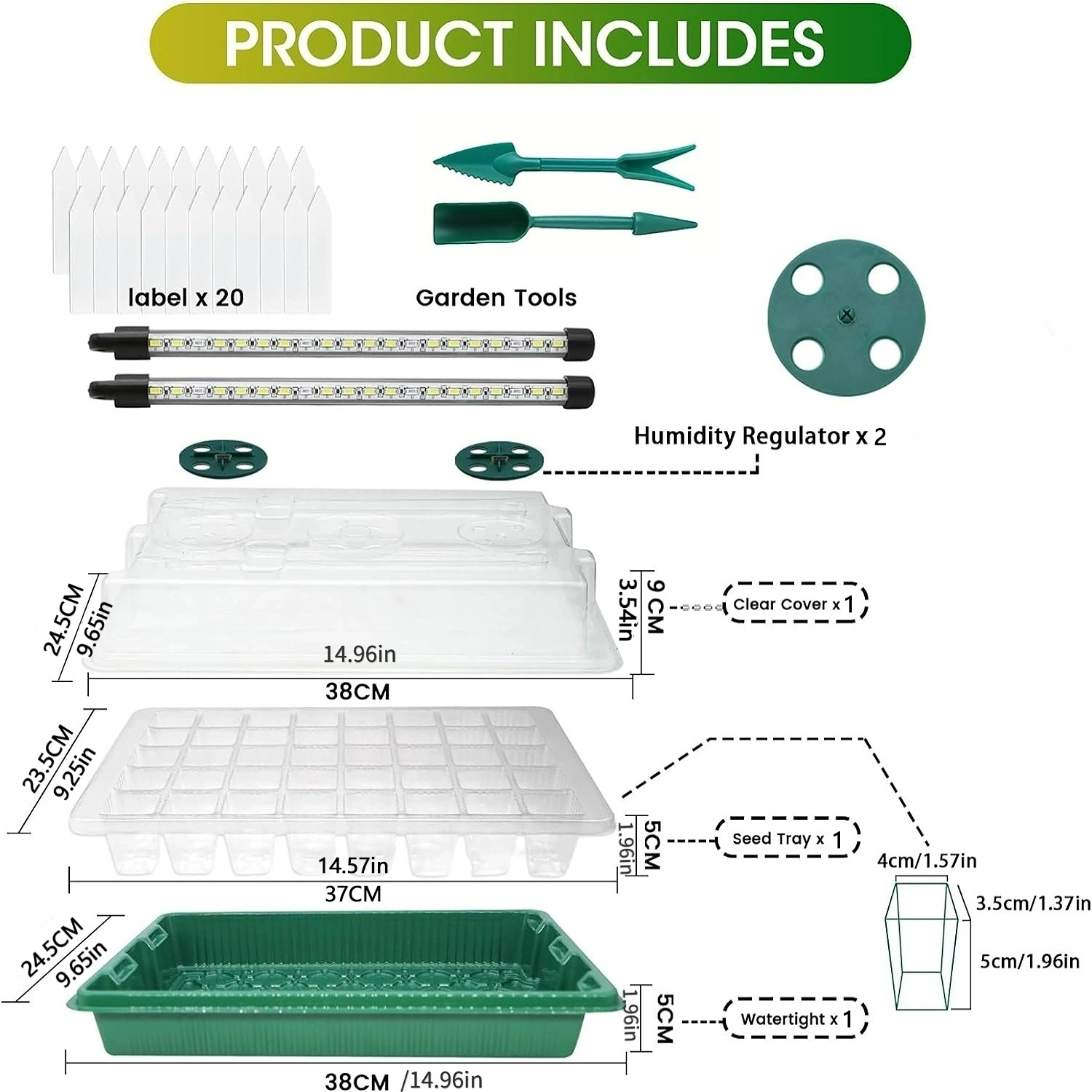 Seed Starter Tray with Grow Li - Seed Starter Trays reseña y precio