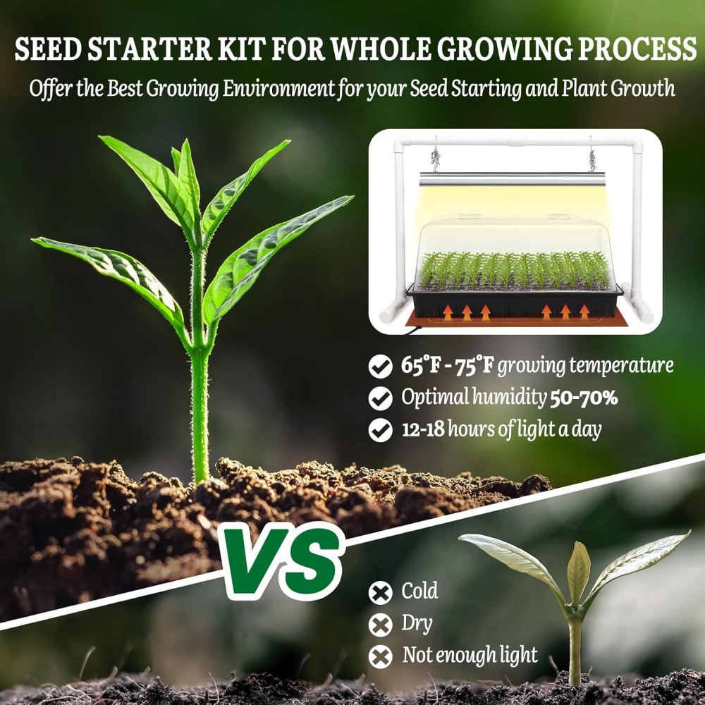 Seed Starter Kit with Grow Lig - Seed Starter Trays reseña y precio