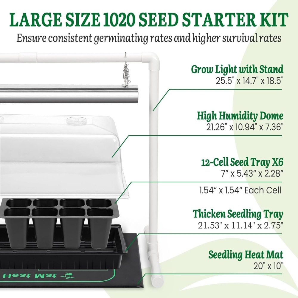 Seed Starter Kit with Grow Lig - Seed Starter Trays reseña y precio
