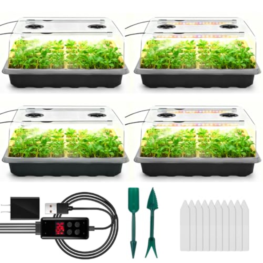Seed Starter Tray with Grow Li - Seed Starter Trays reseña y precio
