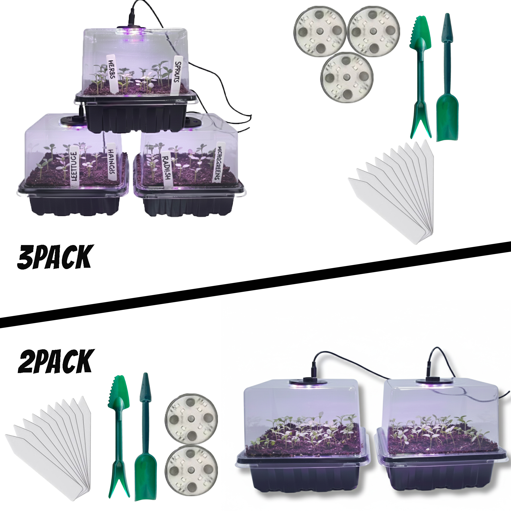 1/2/3-Pack 12/24/36-Cell Seed  - Seed Starter Trays reseña y precio