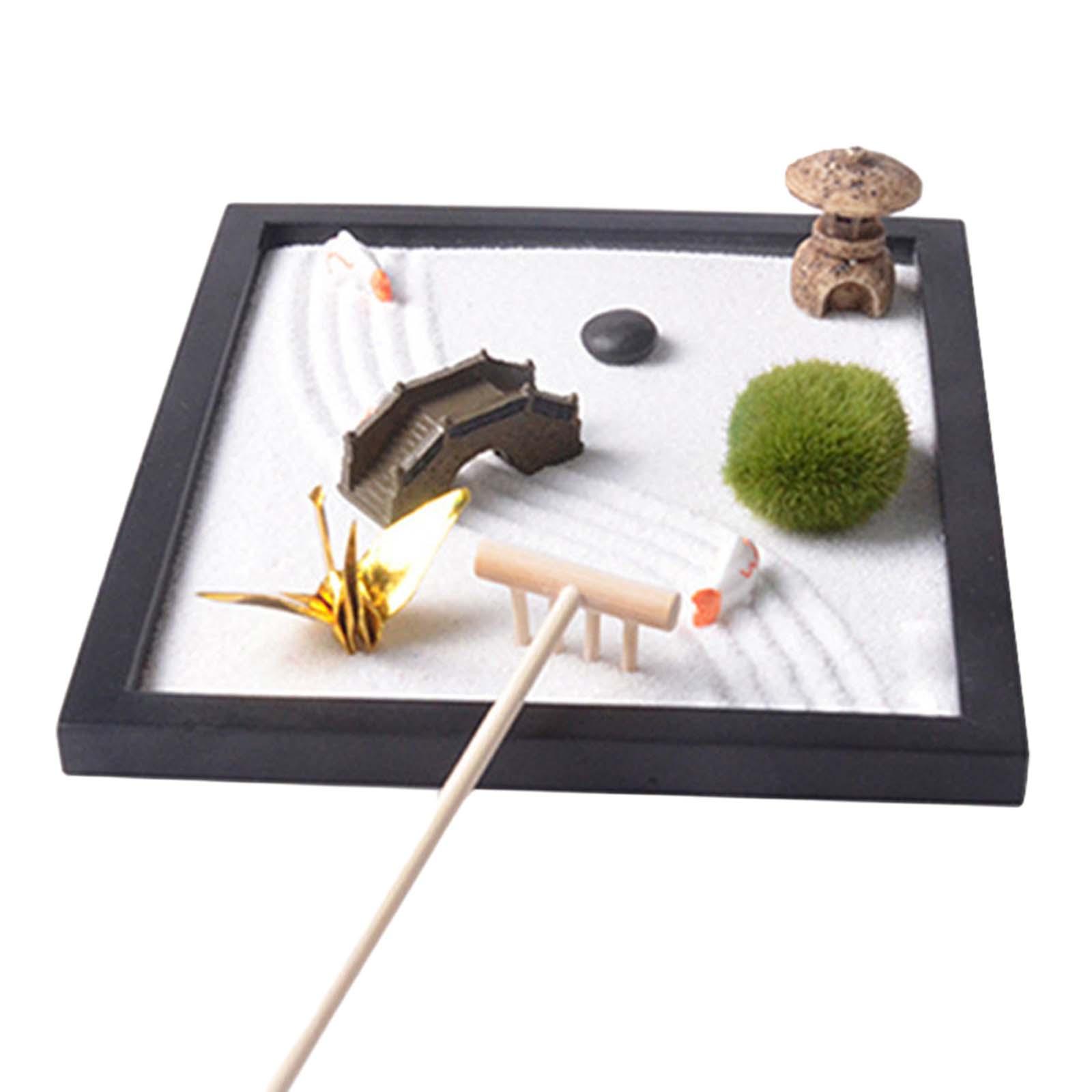 Zen Garden Sand Tray for Desk  - Gardening Tools Kit For Home Garden reseña y precio
