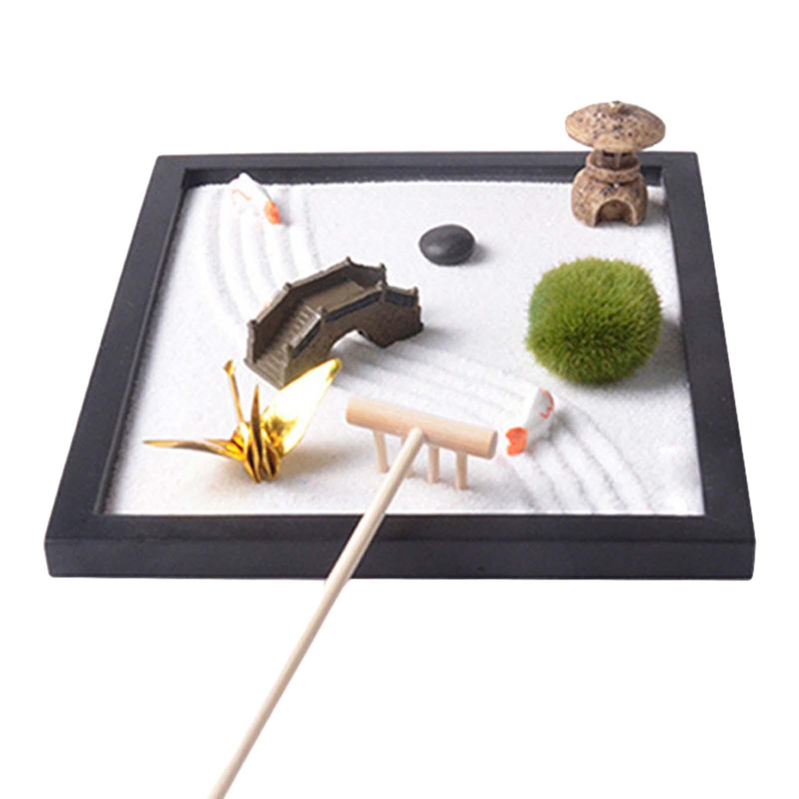Zen Garden Sand Tray for Desk  - Gardening Tools Kit For Home Garden reseña y precio