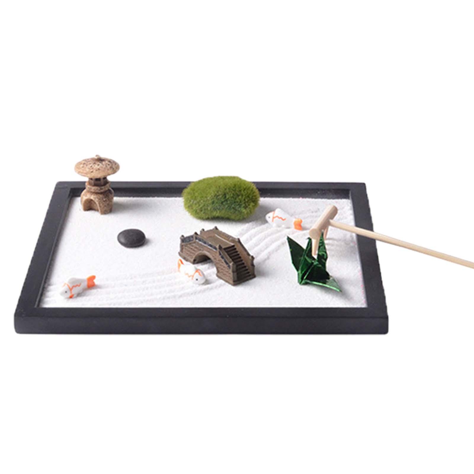 Zen Garden Sand Tray for Desk  - Gardening Tools Kit For Home Garden reseña y precio
