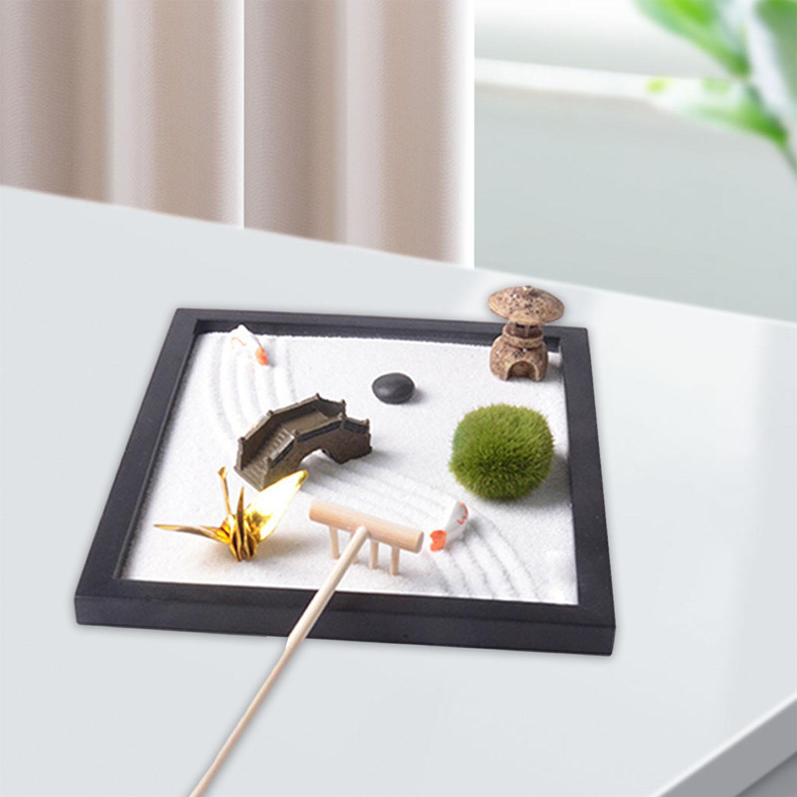 Zen Garden Sand Tray for Desk  - Gardening Tools Kit For Home Garden reseña y precio