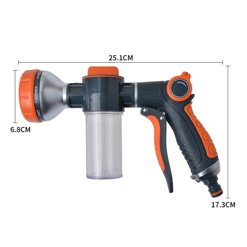 New Foam Water Gun Hose Nozzle - Gardening Tools For Beginners reseña y precio