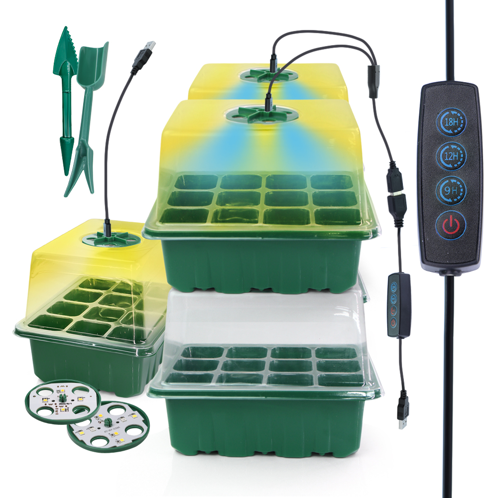 LED Nursery Pots with Grow Lig - Seed Starter Trays reseña y precio