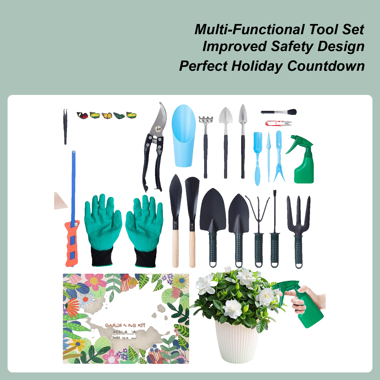 24 Days Countdown Calendar Pra - Gardening Tools Mothers Day reseña y precio