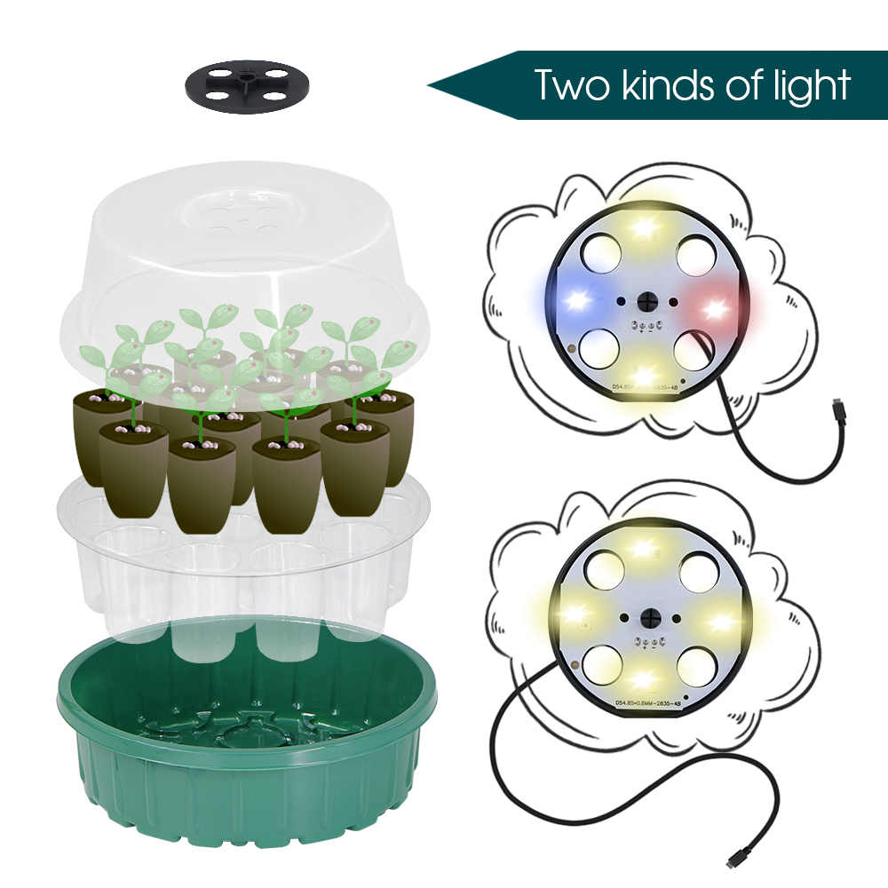 Round Seed Starter Tray with F - Seed Starter Trays reseña y precio