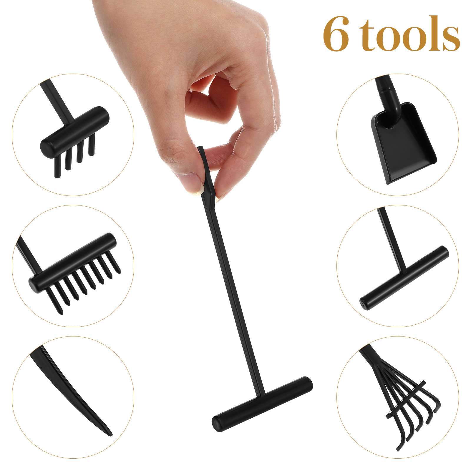 6Pcs Mini Zen Garden Rake Set  - Gardening Tools Kit For Home Garden reseña y precio