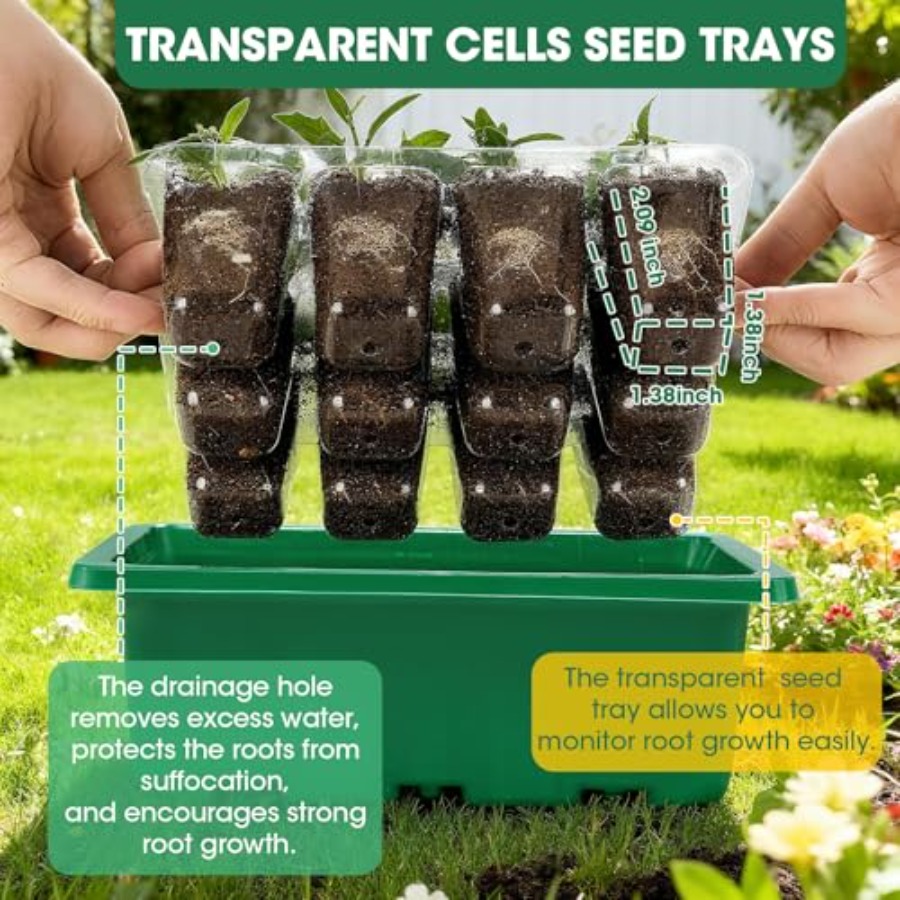 5 Packs Seed Starter Tray with - Seed Starter Trays reseña y precio