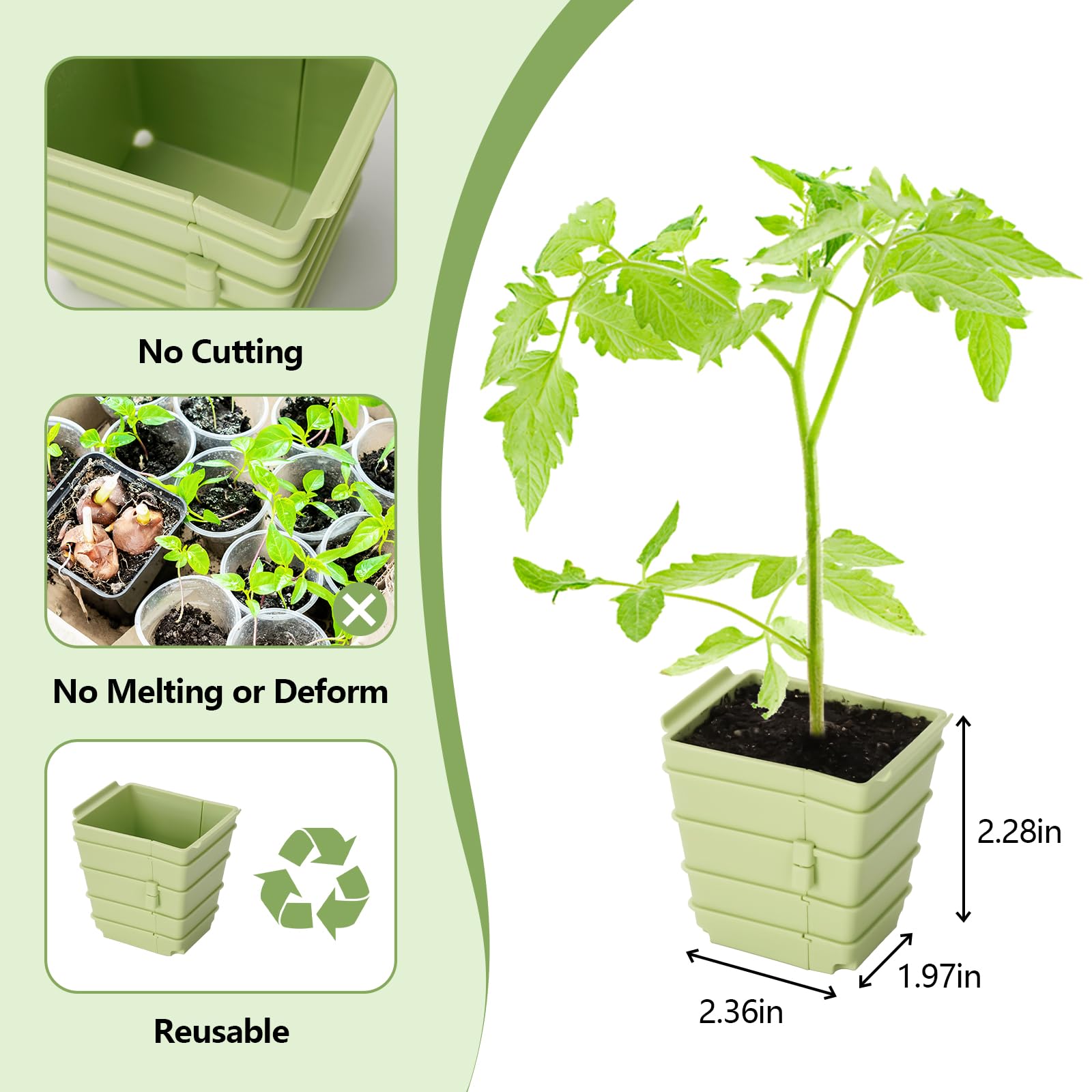 Side-Open Seed Starter Tray 8- - Seed Starter Trays reseña y precio