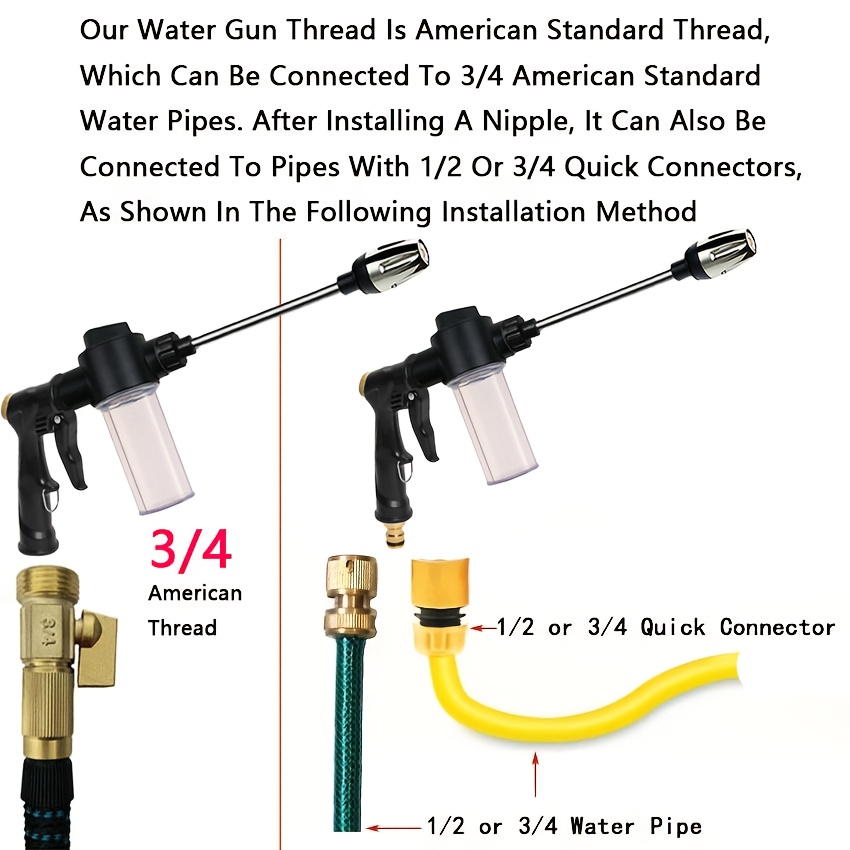 Garden Watering Gun Hose Nozzl - Gardening Tools Water reseña y precio