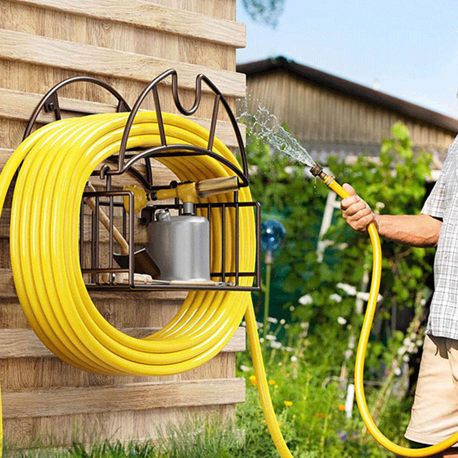 Wall Mount Garden Hose Holder  - Gardening Tools Water reseña y precio