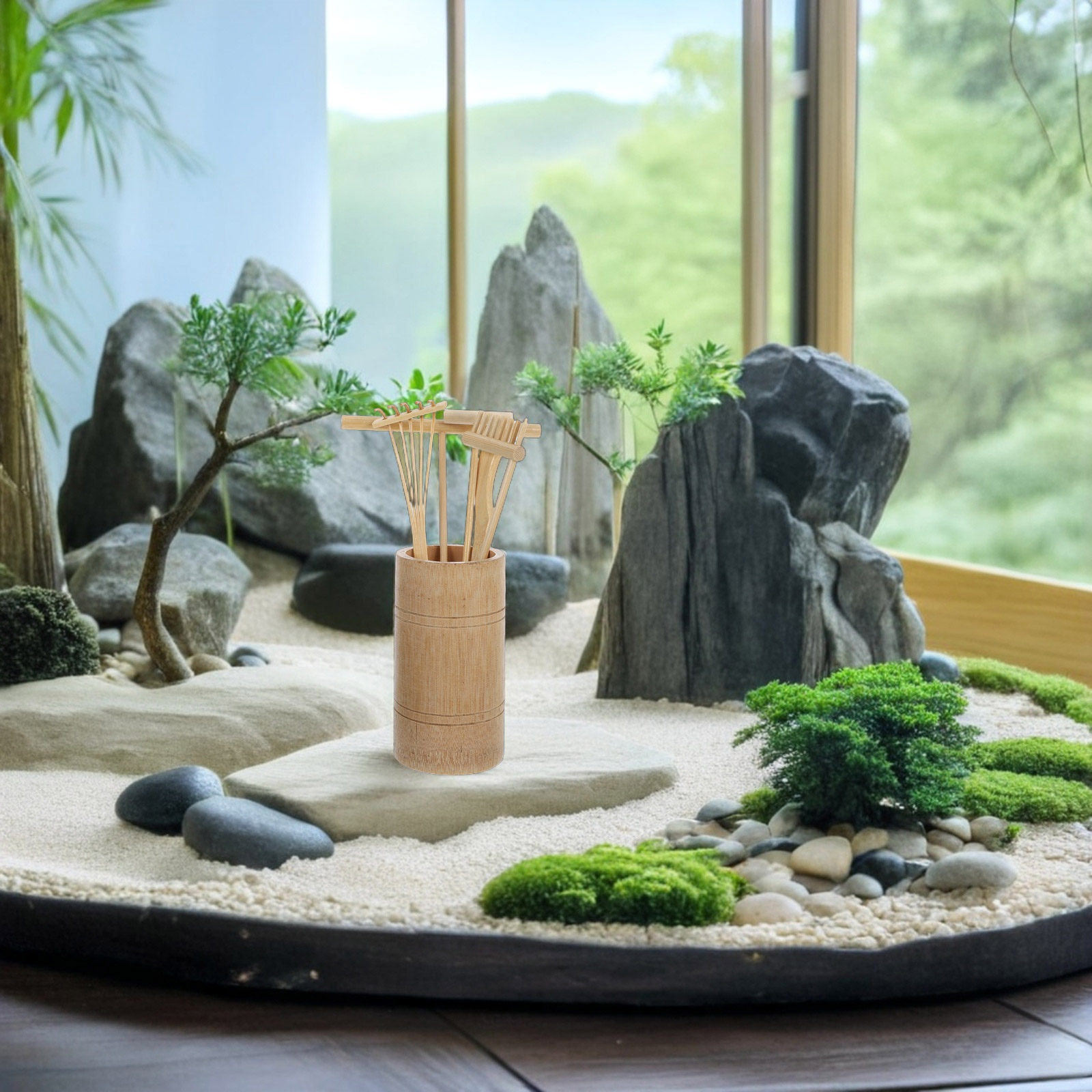 1Set Japanese Zen Garden Rake  - Gardening Tools Kit For Home Garden reseña y precio